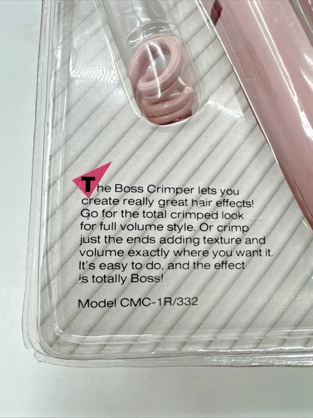 Vintage Windmere THE BOSS Hair Crimper Pink Styling Iron Retro CMC-1R/332 NEW
